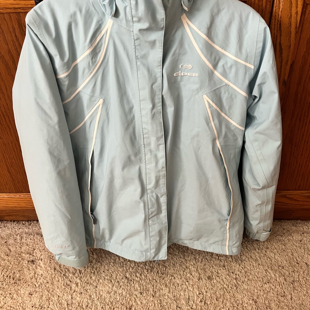 Eider Gore Tex Women's Ski Jacket - Light Blue  and White